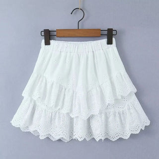 French Style Pure White Lace Skirt Phosgene