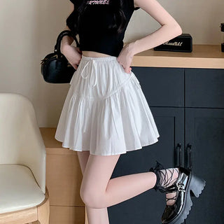 High Waist Anti-exposure Tiered Skirt Phosgene