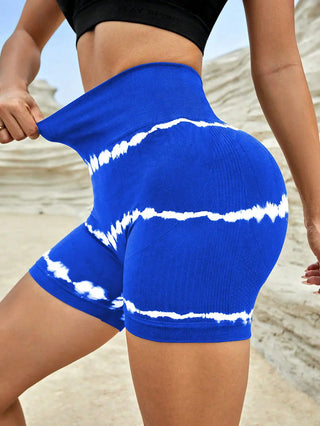 High Waist Tie-dye Yoga Shorts For Women Shorts Phosgene