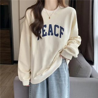 Hoodless Sweater Student Loose Long-sleeved Couple's Top Phosgene