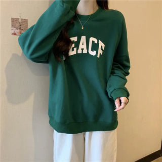 Hoodless Sweater Student Loose Long-sleeved Couple's Top Phosgene