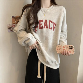 Hoodless Sweater Student Loose Long-sleeved Couple's Top Phosgene