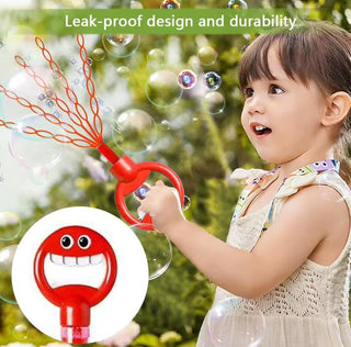 32 Hole Smiling Face Bubble Wand Five Claw Bubble Blowers for Kids Birthday Gift