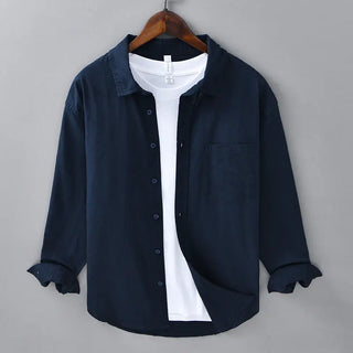 Long Linen Sleeves Casual All-matching Cotton Linen Shirt Phosgene