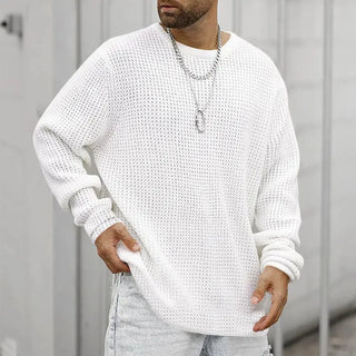 Long Sleeve Crew Neck Casual Men's Loose Phosgene