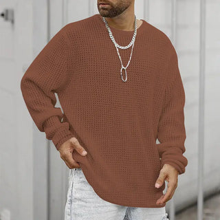 Long Sleeve Crew Neck Casual Men's Loose Phosgene