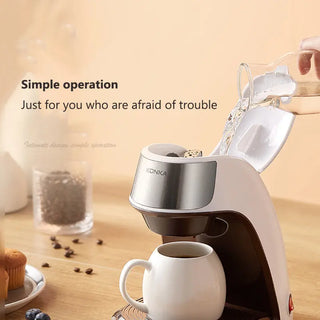 New Coffee Machine Fully Automatic Home Office Mini American Small Portable Coffee Maker Phosgene