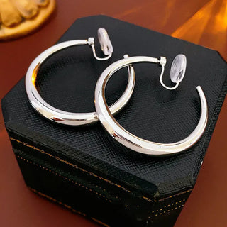 Niche Exaggerated Cold Style Metal Circle Earrings Phosgene