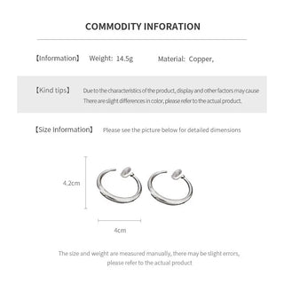 Niche Exaggerated Cold Style Metal Circle Earrings Phosgene