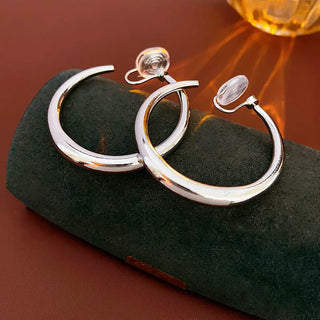 Niche Exaggerated Cold Style Metal Circle Earrings Phosgene