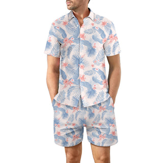 Digital Printed Beach Short Sleeve Shorts Phosgene