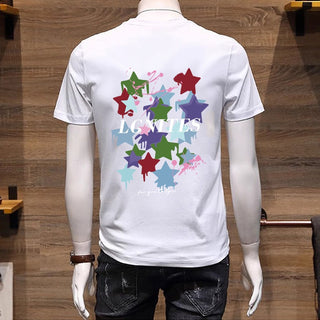 Summer Plus Size Cotton Retro T-shirt Men Phosgene