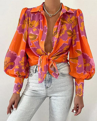 New Print Women's Fashion Button Shirt Phosgene