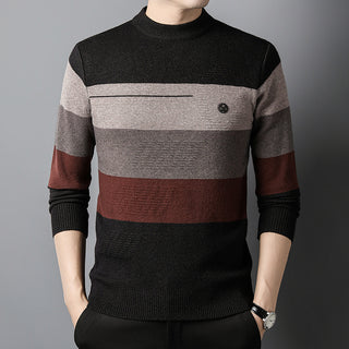 Men's Fashion Casual Round Neck Knitted Bottoming Shirt Phosgene