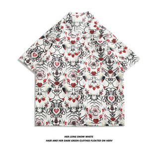 Men's And Women's Retro Hong Kong Style Beach Printed Shirt Phosgene