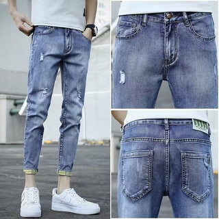 Stretch Ankle Length Casual Pants Men Phosgene