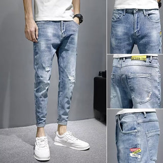 Stretch Ankle Length Casual Pants Men Phosgene