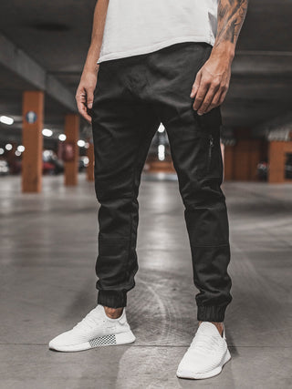 Men's Side Zipper Pocket Decoration Casual Long Pants Phosgene