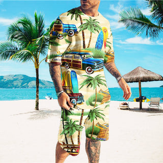 Men's Casual Sports Suit Printed Cool Phosgene