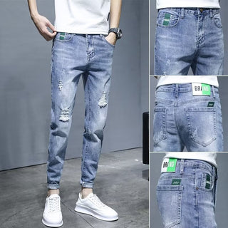 Stretch Ankle Length Casual Pants Men Phosgene