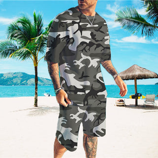 Men's Casual Sports Suit Printed Cool Phosgene