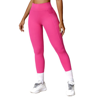 Quick-drying Skinny Hip Raise Yoga Brushed High Waist Fitness Pants Phosgene