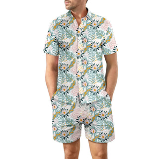 Digital Printed Beach Short Sleeve Shorts Phosgene