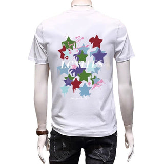 Summer Plus Size Cotton Retro T-shirt Men Phosgene