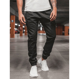 Men's Side Zipper Pocket Decoration Casual Long Pants Phosgene