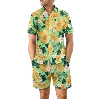 Digital Printed Beach Short Sleeve Shorts Phosgene