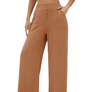 Women's Cotton And Linen Casual Straight Pants Phosgene