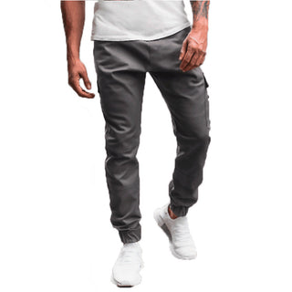 Men's Side Zipper Pocket Decoration Casual Long Pants Phosgene