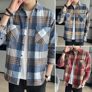 Men's Versatile Casual Loose Brushed Soft Shirt Coat Phosgene