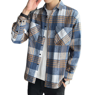 Men's Versatile Casual Loose Brushed Soft Shirt Coat Phosgene