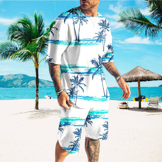 Men's Casual Sports Suit Printed Cool Phosgene