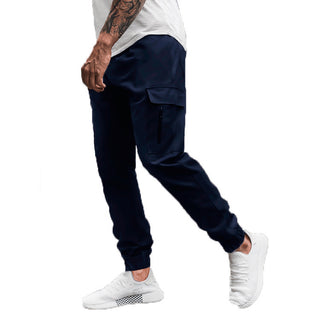 Men's Side Zipper Pocket Decoration Casual Long Pants Phosgene