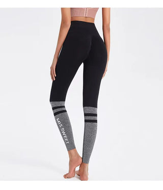 Letter Hip Fitness Training Pant Cropped Leggings Phosgene