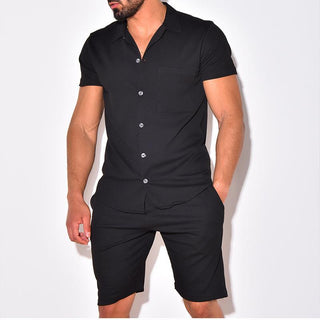 Men's Polo Short-sleeved Shorts Suit Phosgene