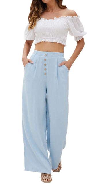 Women's Cotton And Linen Casual Straight Pants Phosgene