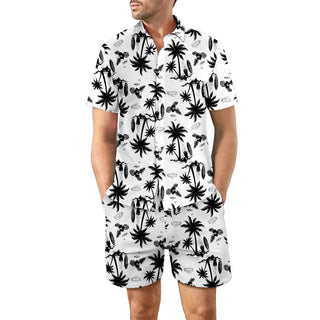 Digital Printed Beach Short Sleeve Shorts Phosgene