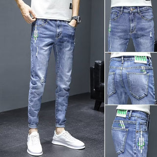 Stretch Ankle Length Casual Pants Men Phosgene