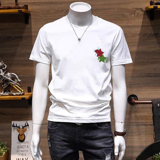 Summer Plus Size Cotton Retro T-shirt Men Phosgene