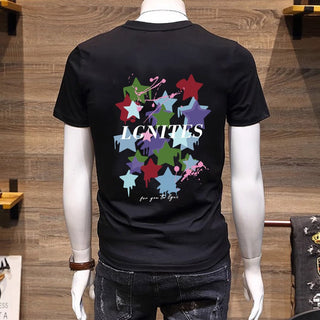 Summer Plus Size Cotton Retro T-shirt Men Phosgene