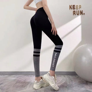 Letter Hip Fitness Training Pant Cropped Leggings Phosgene