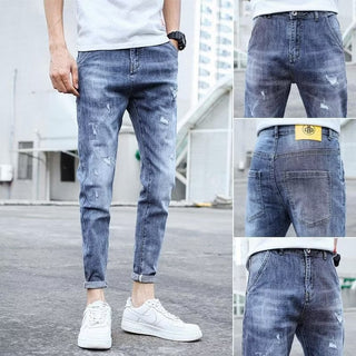 Stretch Ankle Length Casual Pants Men Phosgene