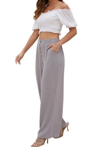 Women's Cotton And Linen Casual Straight Pants Phosgene