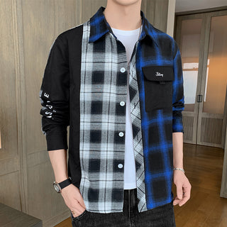 Hong Kong Style Workwear Shirt Men's Long Sleeve Casual Phosgene