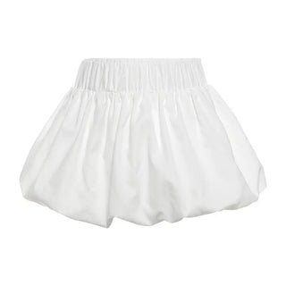 Pure Color All-matching Puffy High Waist Ultra Short Skirt Phosgene