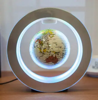 Round LED World Map Floating Globe Magnetic Levitation Light Anti Gravity Magic Phosgene