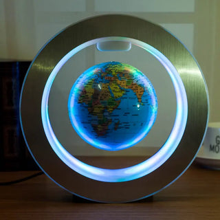 Round LED World Map Floating Globe Magnetic Levitation Light Anti Gravity Magic Phosgene